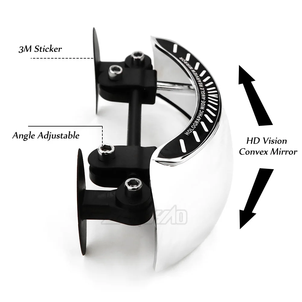 Универсальное зеркало заднего вида на лобовое стекло мотоцикла 180 ультра