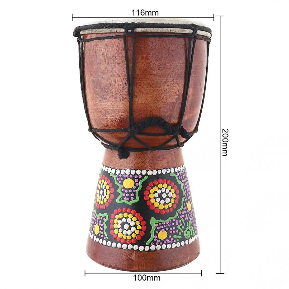 4 дюймов Профессиональный Африканский Djembe барабан дерево козья кожа хороший звук Африканский музыкальный инструмент
