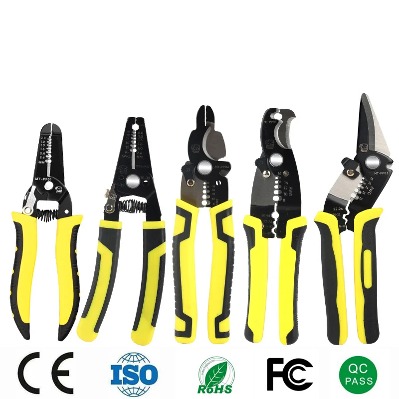 

Wire Stripper Cable Cutter Crimper Automatic Multifunctional Crimping Stripping Plier Tools Steel Refining Electric Hand Tool
