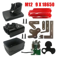 9 x 18650 m12 li ion battery plastic case pcb protection circuit board for milwaukee 12v 9 0ah 48 11 2411 box housing shell