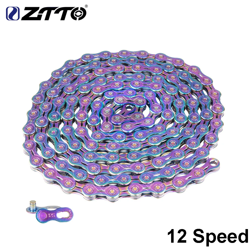 Велосипедная цепь ZTTO 12 Скоростей яркая для однообъективных зеркальных фотокамер