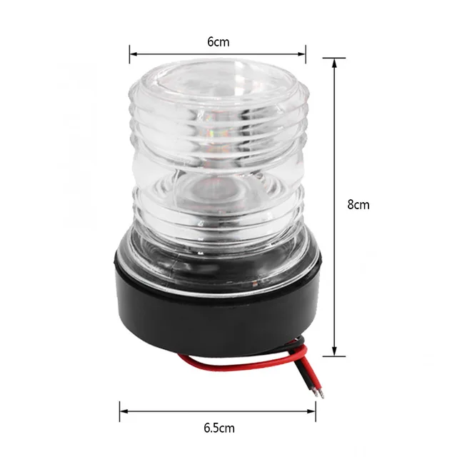 

6 Inch LED Boat Light for Yacht Marine Stern Anchor 360Light 12~24 V Sailing Signal Lamp Waterproof Fit For Marine Led Light