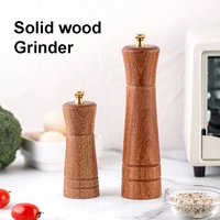 manual salt and pepper solid wood grinder pulverizer spice grinder pepper grain mill seasoning bottle kitchen canisters and jars