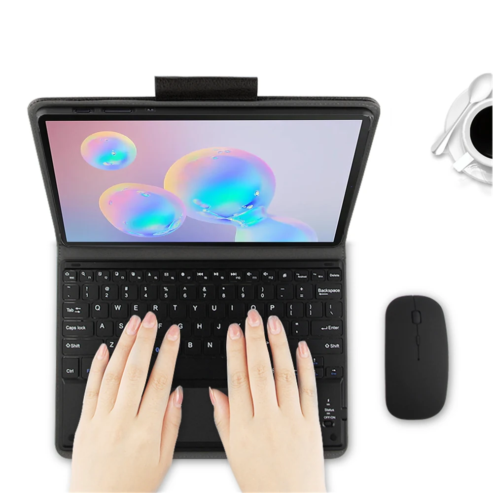 For Samsung Galaxy Tab S6 10.5 SM-T860 T865 T867 Case with English Keyboard Touchpad PU Leather Tablet Protector Cover | Компьютеры и