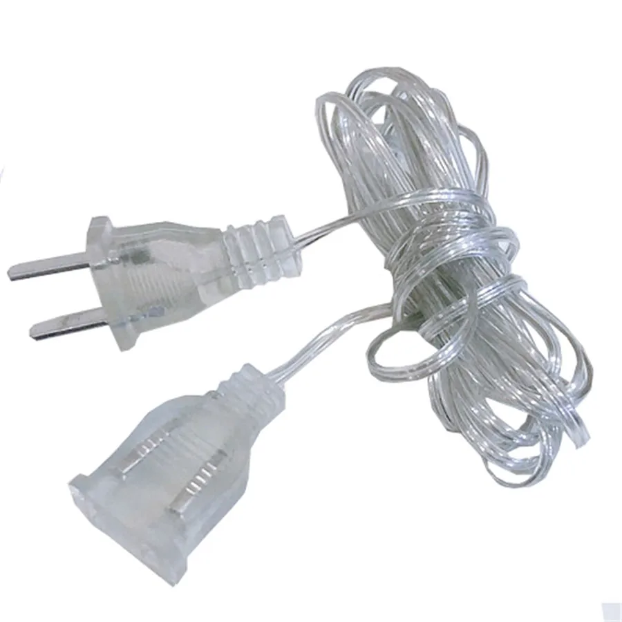 3M With US Plug Thrisdar 3 м удлинитель провода удлинитель с вилкой EU/US для рождественских праздников светодиодный светильник-Гирлянда для украшения свадебной вечеринки - Испускаемый цвет: 3M With US Plug