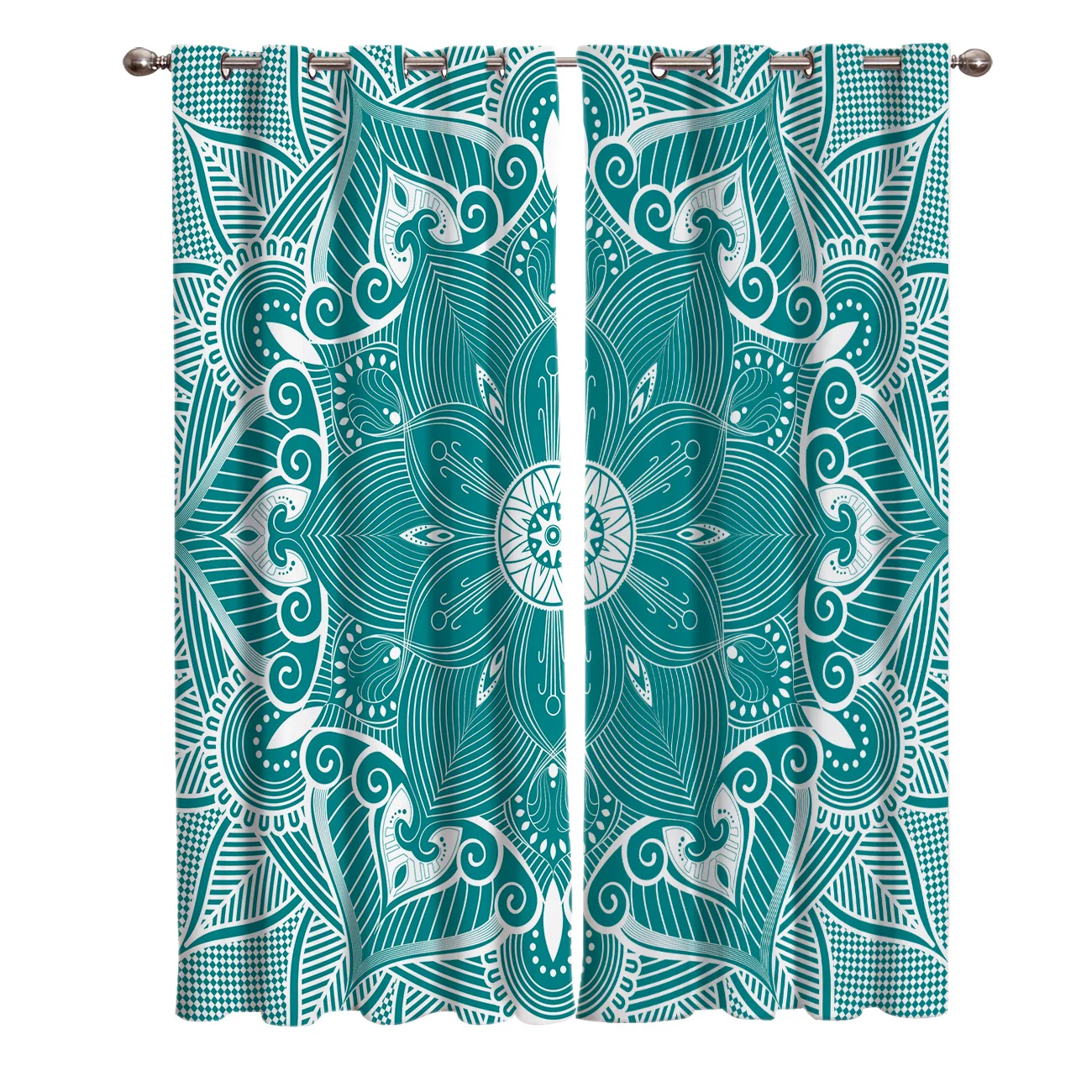 Занавески на окна с узором мандалы занавески цветочным рисунком для спальни