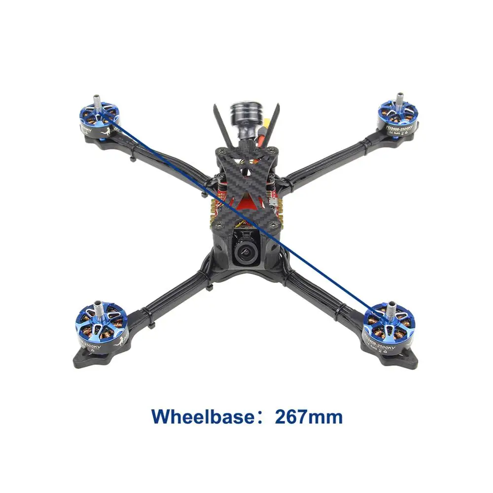 HGLRC Wind6 6S BNF FPV гоночный Дрон F7 FC 2408 1700KV бесщеточный двигатель Blheli32 65A 4in1 ESC Forward VTX Flight