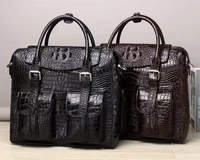 new leather man bag handbag business briefcase crocodile large capacity man computer bag shoulder bag