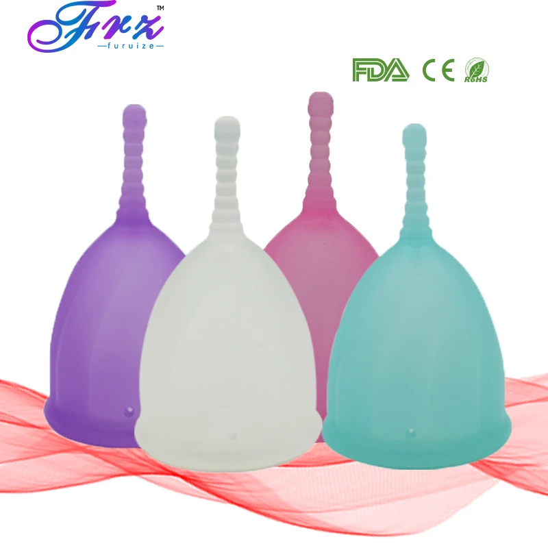 Оптовая продажа Женская менструальная чаша со стразами 100% медицинская