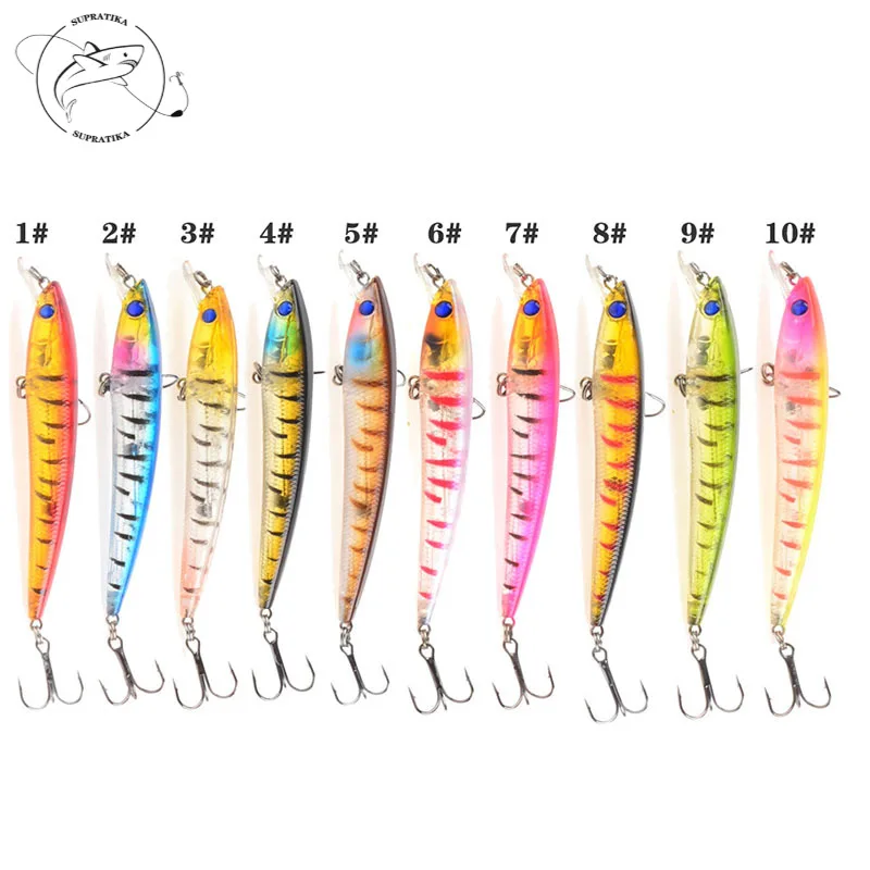 

ABS Plastic Transparent Hard Bait 10 Colors 9cm/8g 6# With Sharp Hook Swim bait Fishing Equipment 3D Eyes Fishing Lures