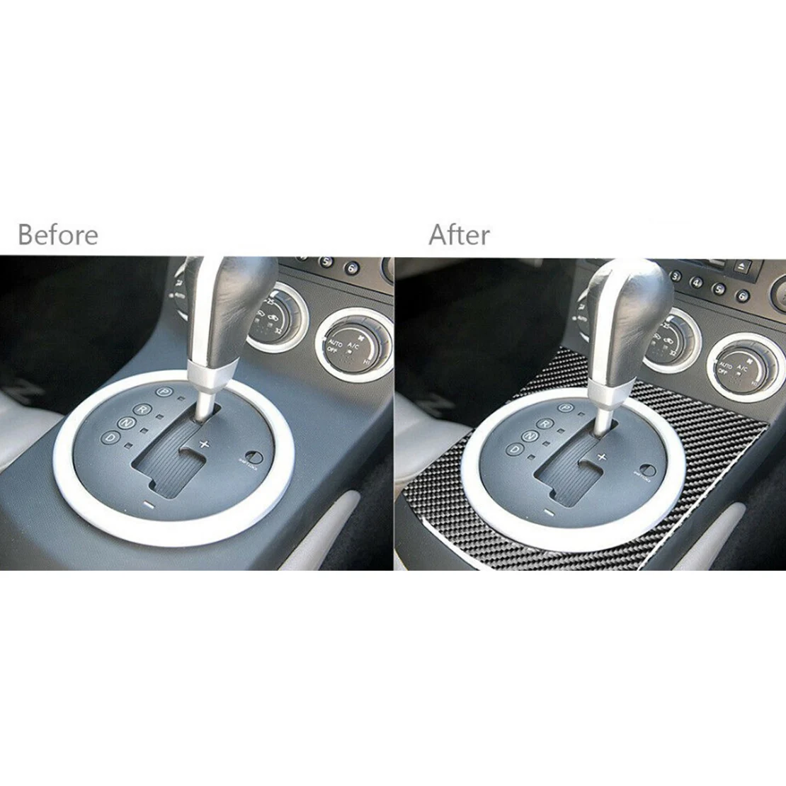

Carbon Fiber Car Interior Console Gear Shift Panel Sticker Trim Cover Fit For Nissan 350Z 2003 2004 2005 2006 2007 2008 2009