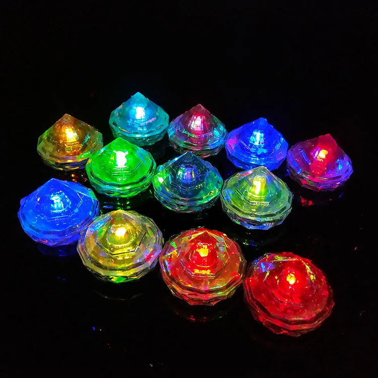 6 шт. светодиодный Алмазный светящийся кубик льда | Дом и сад