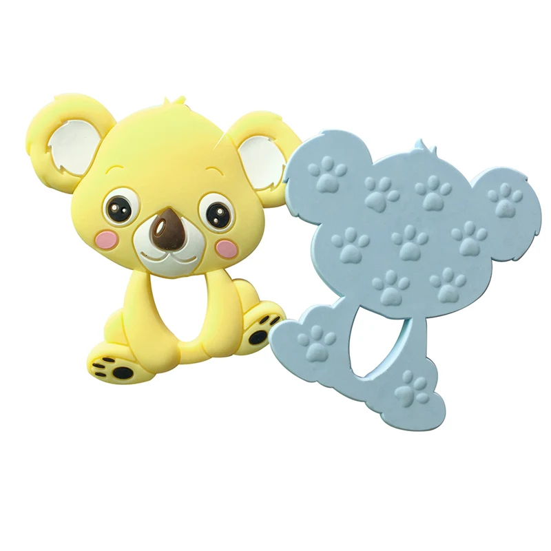 27 Colors Silicone Teethers Animal Koala Owl Elephant Baby Ring Teether Silicone Chew Charms Baby Teething Gift Toddler Toys