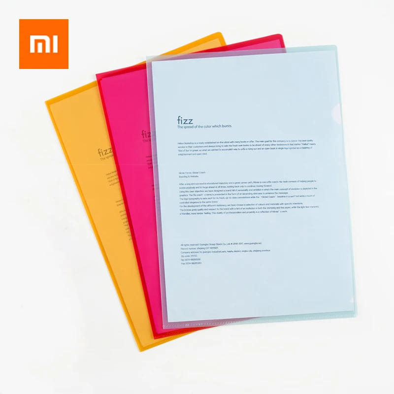 Новые офисные принадлежности Xiaomi Fizz прозрачная папка для документов формата A4