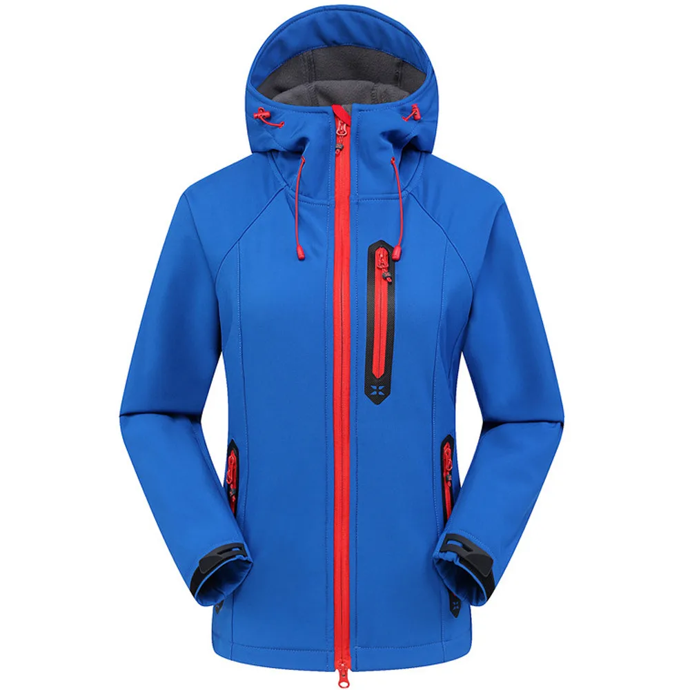 CHAMSGEND Outdoor Women's Softshell Jacket Jacket Jacket Solid Color Jacket Dropshipping
