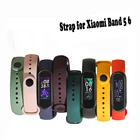 Силиконовый ремешок для Xiaomi Mi Band 6, 5, сменный мягкий ремешок из ТПУ для Mi Band5, Band6, браслет для xiaomi Mi Band 6, 5