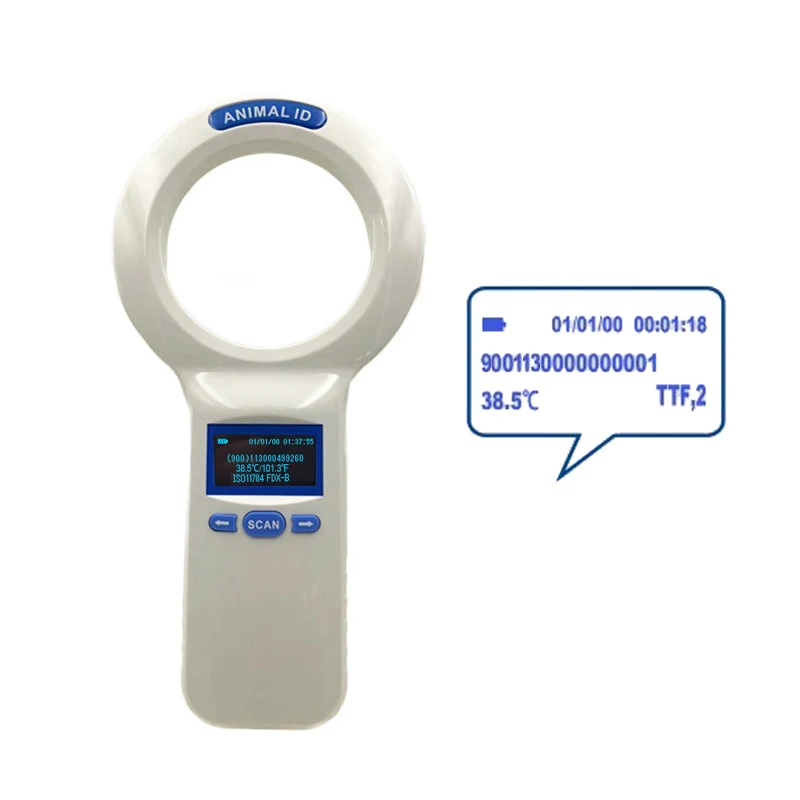 LF FDX-B ISO RFID ручной считыватель температуры животных и 10 шт. шприц инжектора
