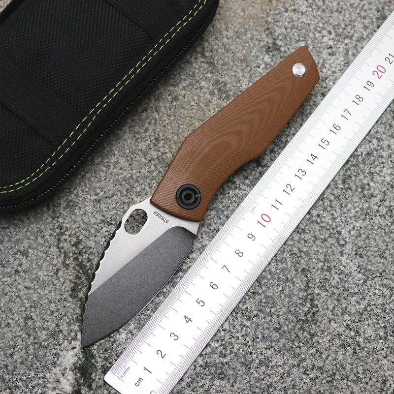 

Складной нож STR, многофункциональный Клинок с медной прокладкой и лезвием из титана TC4, CF + G10, для ежедневного использования, охоты, походов