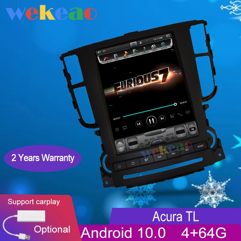 Wekeao вертикальный экран Tesla Style 9 7 'Ƈ Din Android 10 0 автомобильный Dvd мультимедийный
