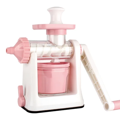 pink EDTID бытовая ручная здоровая фруктовая Мороженица машина для приготовления сока и мороженого - Цвет: pink