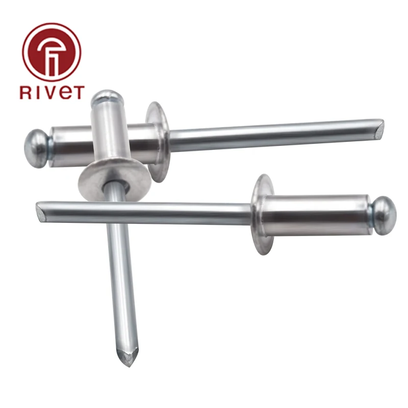 ISO 15977 Aluminum Steel Mushroom Screw Pulling Round Rivet Break Mandrel Blind Nail Self-plugging Furniture M3 M3.2 | Обустройство