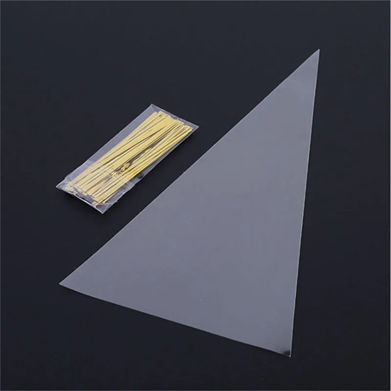 100 шт./пакет прозрачная целлофановая упаковочная сумка с перевязку вечерние