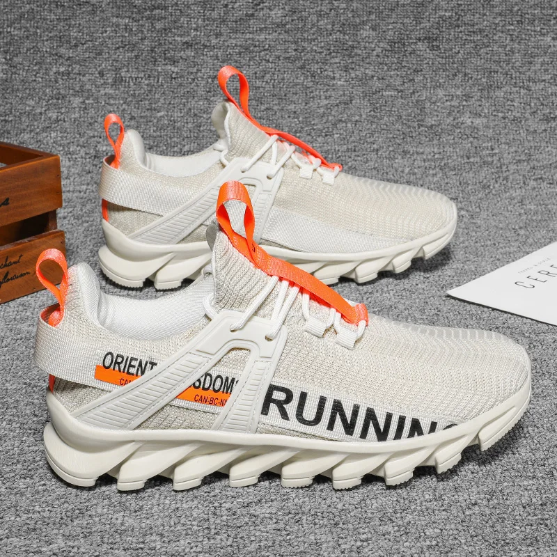 Hot sale Sneakers Men Lightweight Blade Running Shoes Shockproof Breathable Male Sports Shoes Platform Walking Gym Shoes Man