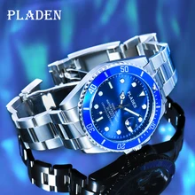 PLADEN Man Watch Waterproof Top Brands Men's Wrist Watch Reloj Hombre Luminous Stainless Steel Luxur