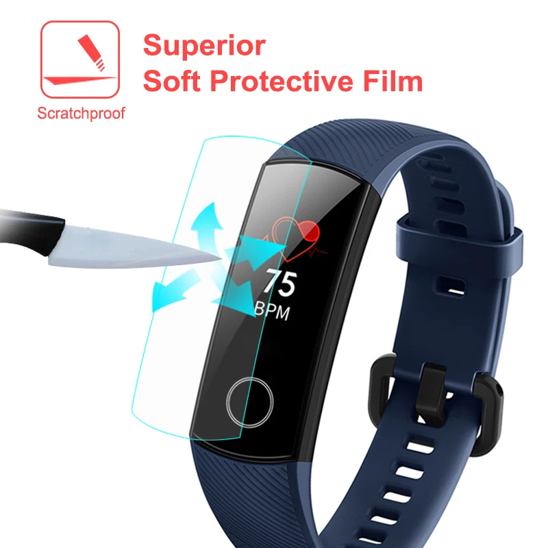 

Anti-shock Soft TPU Ultra Protective Film For Huawei Honor Band 3 Smart Wristband Full Screen Protector Cover For Honor Band 4