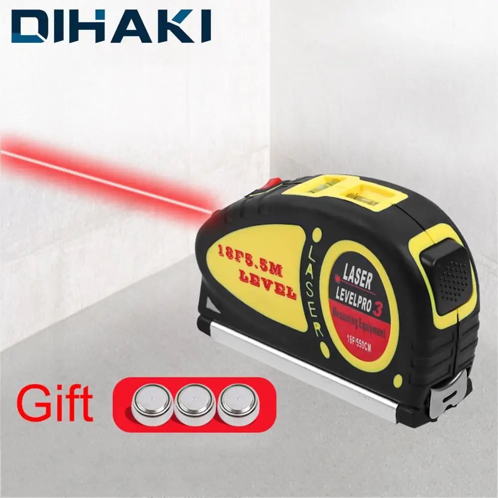 Измерительная лента 5 м с инфракрасным лазерным уровнем гибкое правило катушка