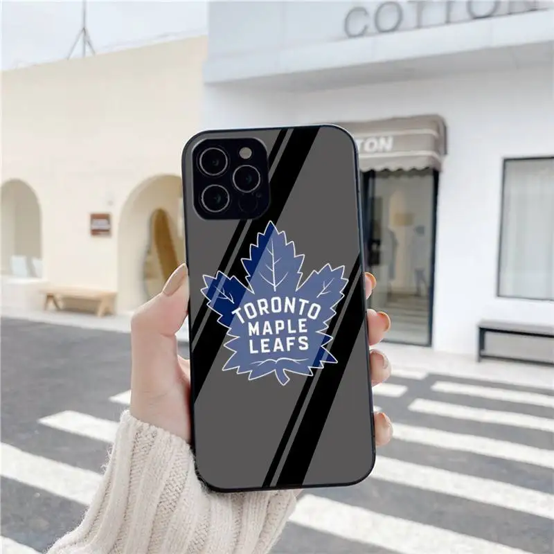 

Maple Leafs Ice Hockey Toronto Phone Case For Iphone 6 6s 7 8 Plus XR X XS XSmax 11 12 Pro Mini Max Tempered Glass