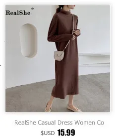 RealShe Fashion Women Dress Ladies V Neck Half Sleeve Button Solid White Dress Robe Ladies Summer Elegant Casual Long Dresses