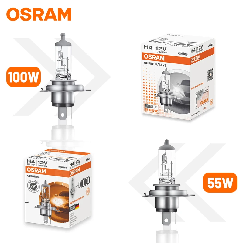 OSRAM H4 галогенные лампы 55 Вт 64193 100 62204 P43t базовые 3200K Желтые стандартные