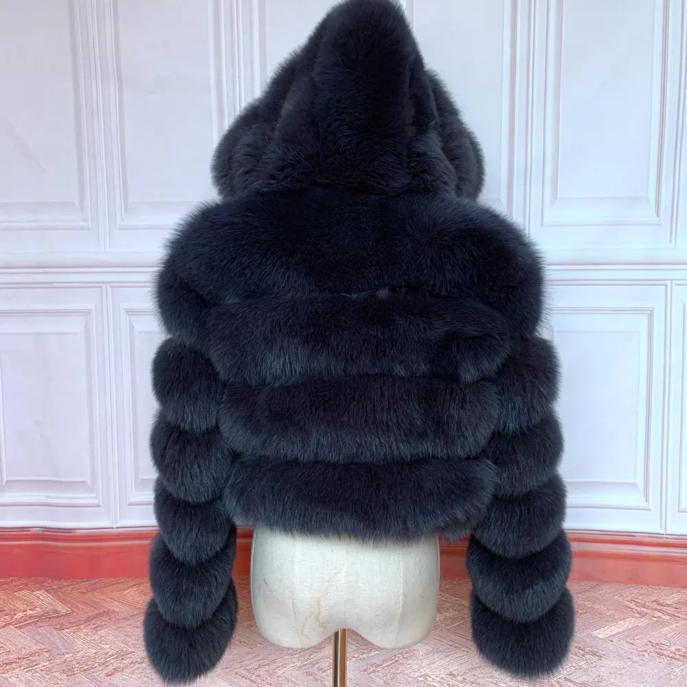 Новое поступление Женское зимнее короткое пальто с капюшоном и воротником