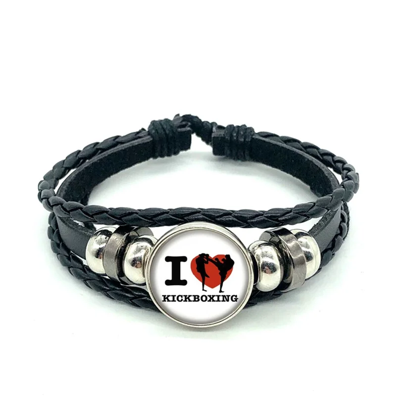 Спортивные боксерские Перчатки для фитнеса Кожаный Браслет боксеры купольное