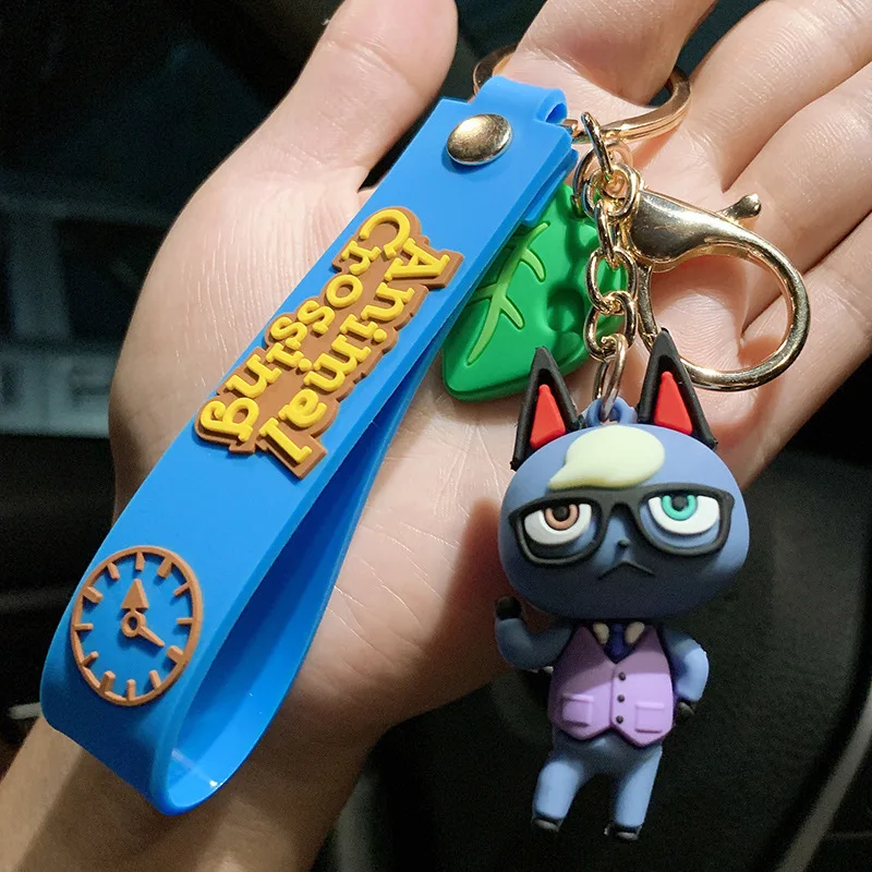 

2020 New Japan Animal Crossing Silica Gel Keychains Fashion Game Animal Crossing Pendant Keyring Cartoon Animal Switch Keychain