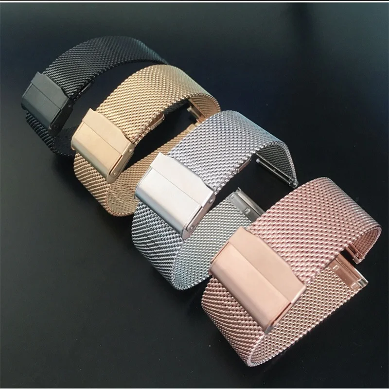 

FIFATA Stainless Steel Metal Strap For Polar ignite Watch Band For Garmin Vivoactive 3 Bracelet For Amazfit GTR 42mm GTS Bip