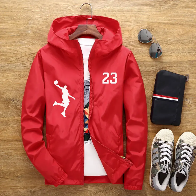 Куртка Мужская/женская с капюшоном Модный Тренч для баскетбола 23 Повседневная