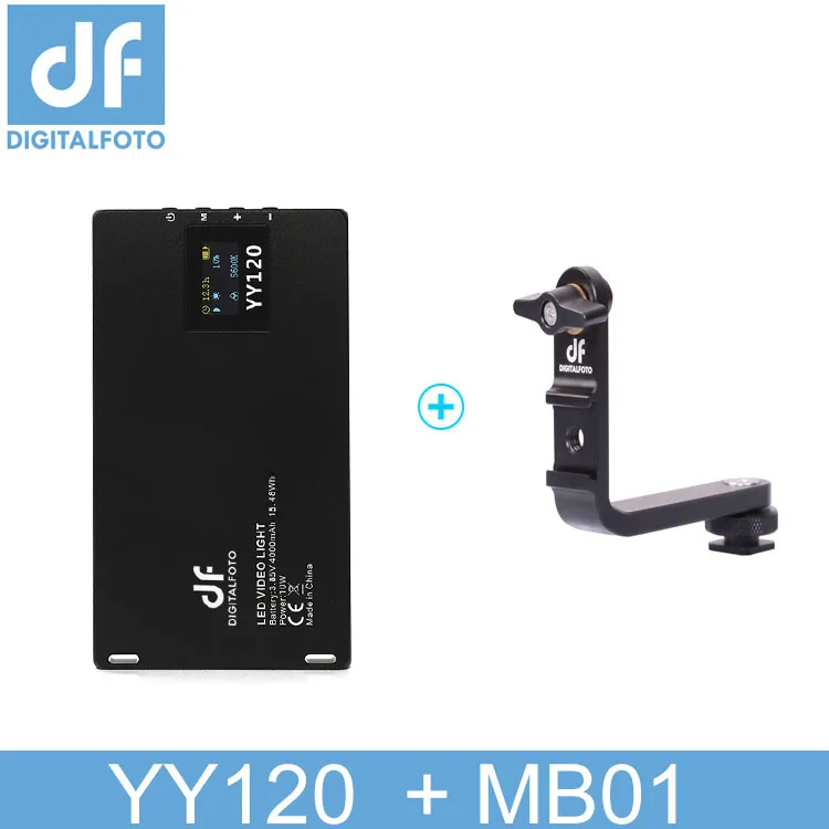DF YY120 светодиодный 10 Вт двухцветная диммируемая ультратонкая панель света для vlogging видео DSLR YouTube фотостудии - Color: YY120addMB01