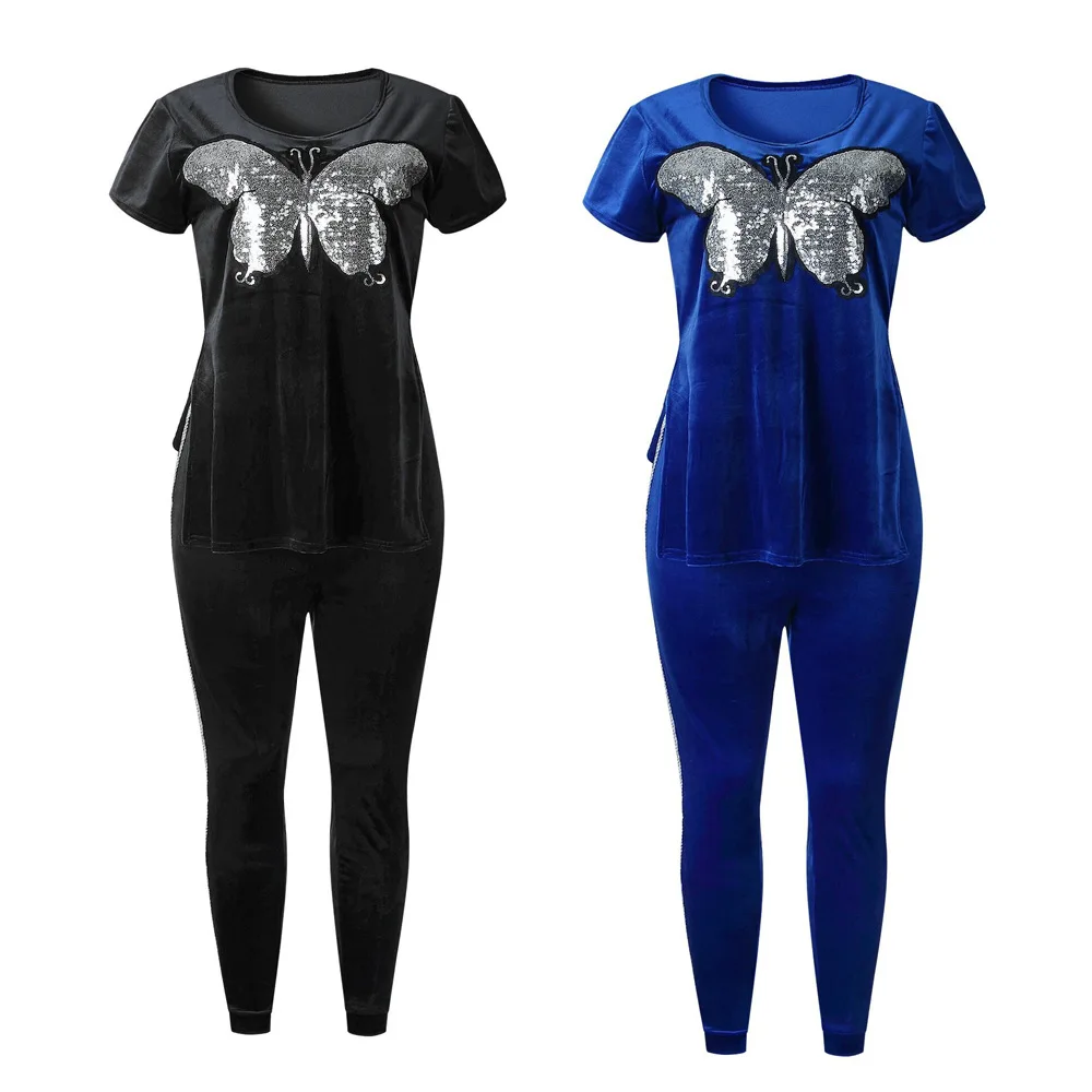 Женский бархатный комплект из 2 предметов африканская одежда осень-зима 2021