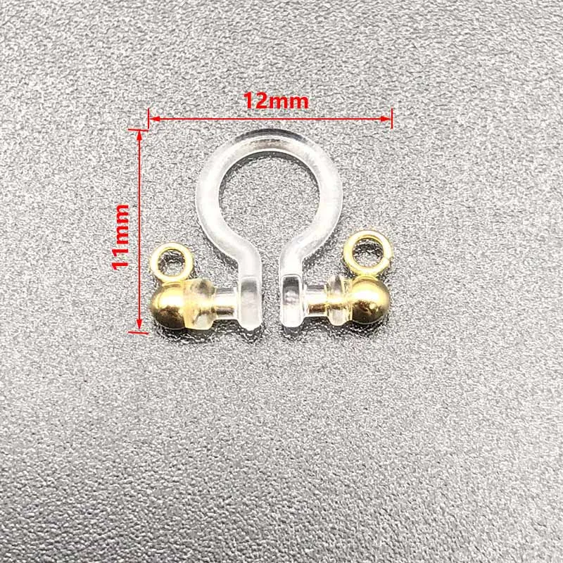 WIWI 6 шт. гипоаллергенный прозрачный зеленый пластиковый u образный зажим для ушей