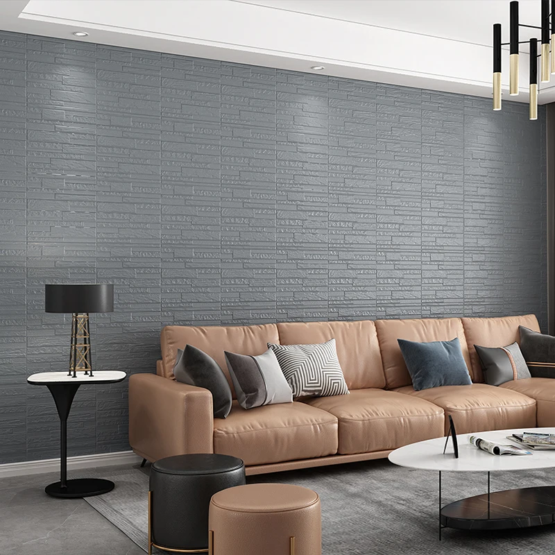 

3d Wallpaper self-adhesive wall stickers wood grain wall skirt decoration living room foam anti-collision soft three-dimensional