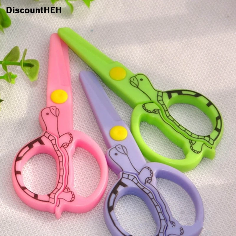 DIY милые Kawaii Мультфильм Пластиковые безопасные ножницы для бумаги Скрапбукинг Дети Подарки для школы и офиса канцелярские принадлежности