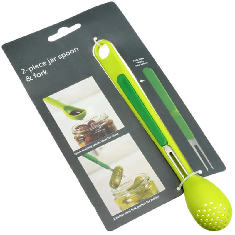 Творческий два в одном консервированный фруктовый сок фильтрация ложка ложки с