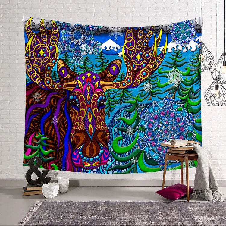 

New Polyester Hippie Mandala 3D Tapestry Abstract Art Wall Hanging Tapestry Dormitory Family Bedroom Living Room Decorcraft 04