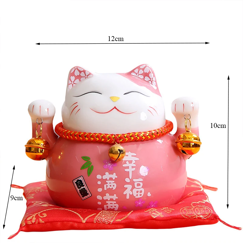 6 цветов 4,5 дюймов Maneki Neko фарфор Lucky Cat домашний декор копилка украшения Фортуна милый кот Копилка фэн шуй ремесло