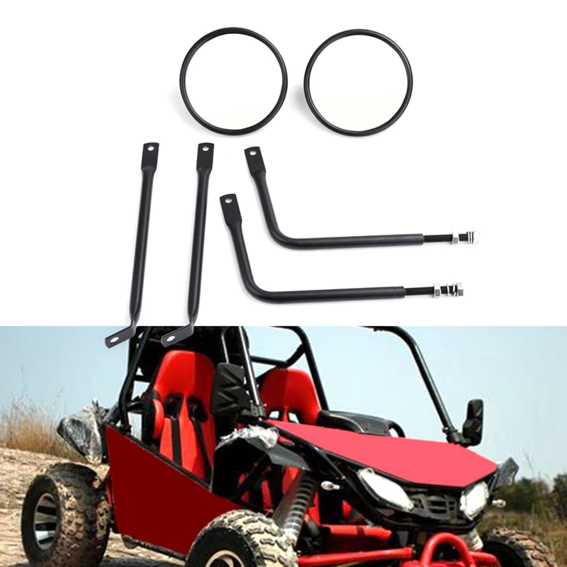 

8mm UTV Rearview Mirror Side Mirror Accessories Wide Rear View Racing Mirror for Utility Terrain Vehicle