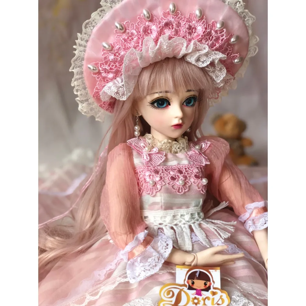 BJD кукла 1/3 Reborn куклы с макияжем 60 см кружевное платье Набор игрушка мягкая