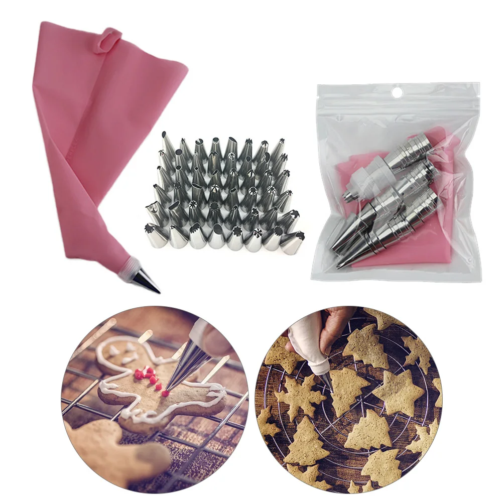 

Cake Decorating Tools Kit Silicone Pastry Bag Nozzle Icing Piping Cream Reusable Pastry Bags DIY Kitchen Tips Cream Chocolate