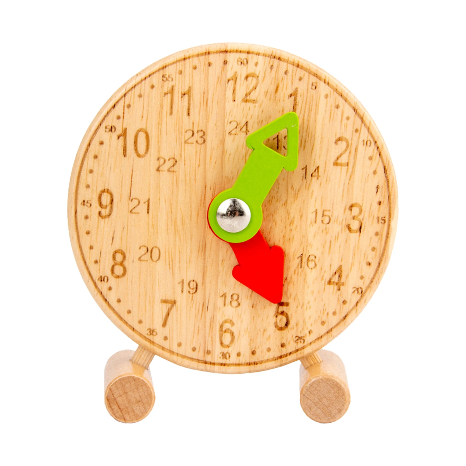 

Durable Early Education Learning Tool Solid Teaching Easy Install Boys Girls Gift Toddler Toy Game Kids Student Wooden Clock